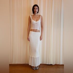 Buci Equinox Top and Skirt in ivory BNWT